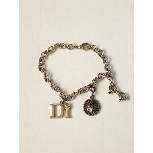 Vtg DIAMOND INTERNATIONAL Signed Gold Plt Charm Bracelet Sand Dollar Sunglasses